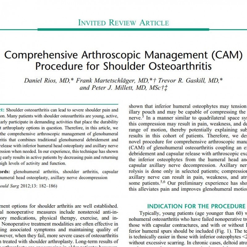 CAM Procedure Archive Deutsches Schulterzentrum