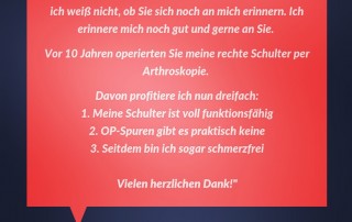 Testimonial eines Patienten
